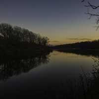 Dusk Landscape over Lake Le Aqua Na State Park, Illinois