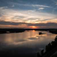 Sunset Over the Mississippi