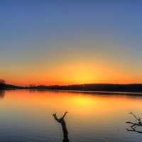 Dusk and sunset at Rock Cut State Park, Illinois