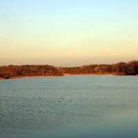 View of Lake Olson close to sunset at Rock Cut State Park, Illinois