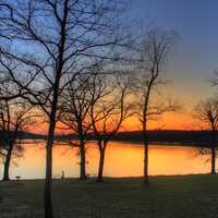 Sunset Landscape at Rock Cut State Park, Illinois