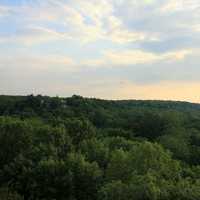 Late Afternoon sun over Forest at Starved Rock State Park, Illinois