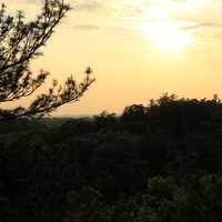 Sun Over Hills at Starved Rock State Park, Illinois