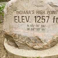 Hooiser Hill High Point Rock Marker in Indiana