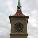 Clock tower in downtown Berne in Indiana