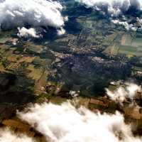 Connersville, Indiana under the clouds