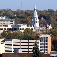 Looking at the skyline of Lafayette, Indiana