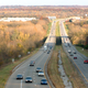 Sagamore Parkway road with traffic in Lafayette, Indiana