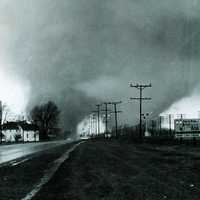 Twin Tornados hitting Goshen in 1965, Indiana.