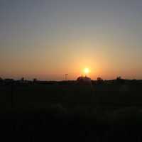 Sunset Over Farm at Prophetstown State Park, Indiana