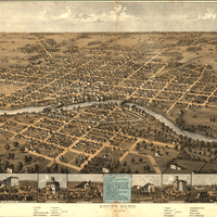 View of South Bend in 1866 in Indiana