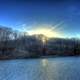 Fading sun at Backbone State Park, Iowa