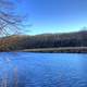 Looking across the river and landscape at Backbone State Park, Iowa