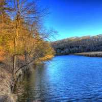 Looking up the River at Backbone State Park, Iowa