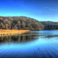 Scenic River Landscape at Backbone State Park, Iowa