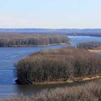 Meandering Straight in the Mississippi at Bellevue State Park, Iowa