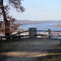 View of river from lookout post at Bellevue State Park, Iowa