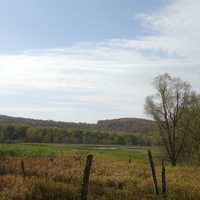 Meadow and forests view at Effigy Mounds, Iowa