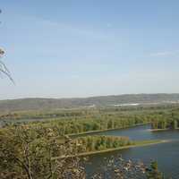 Multiple Mississippi River Branches at Effigy Mounds, Iowa