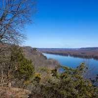 Landscape down the river at Effigy Mounds National Memorial, Iowa