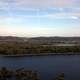 Sky and river view from Hanging Rock at Effigy Mounds, Iowa