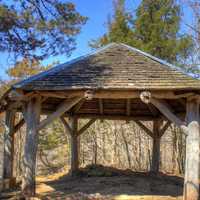 Shelter at the top at Maquoketa Caves State Park, Iowa