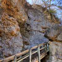 Walkway up the Ridge at Maquoketa State Park, Iowa