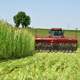 Harvesting Crops with tractor in Iowa