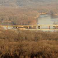 Bridge across the Mississippi at Pikes Peak State Park, Iowa