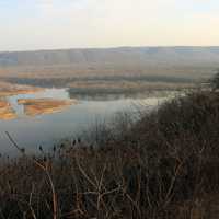 Mississippi River in Winter at Pikes Peak State Park, Iowa