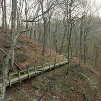 Wooden Walkway at Pikes Peak State Park, Iowa