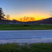 Dusk at Siewer Springs in Iowa