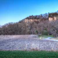 Landscapes and bluffs at Siewer Springs State Park, Iowa