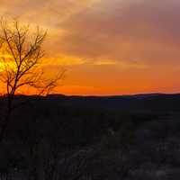 Red Dusk Skies at Yellow River State Forest, Iowa