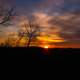 Sunset at Yellow River State Forest, Iowa with clouds