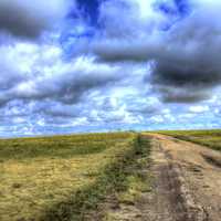 Road to the top at Mount Sunflower, Kansas