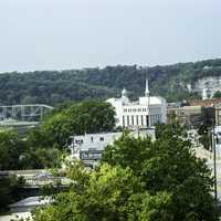 Hilltop view of modern-day Frankfort, Kentucky