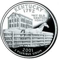 2001 commemorative quarter in Kentucky