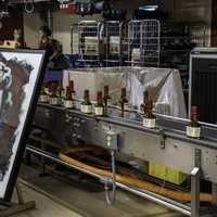 Bottles of Whiskey on the Assembly Line at Maker's Mark