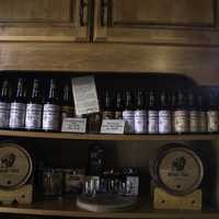 Bourbon bottles on the shelf at Buffalo Trace Distillery, Kentucky