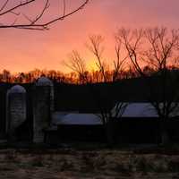 Sunset over the Farm in Kentucky
