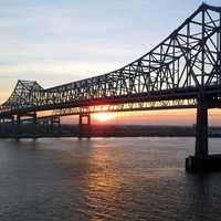 Bridge across the Mississippi River in New Orleans, Louisiana