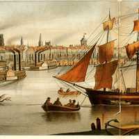 Port of New Orleans in 1840 in Louisiana