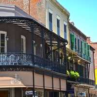 Rows of buildings along the streets of New Orleans, Louisiana