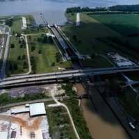 Aerial View of the Port Allen Lock in Louisiana