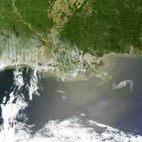 Deepwater Horizon Oil Slick spill in 2010 off of Louisiana