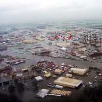 Flooding in New Iberia after Hurricane Ike in Louisiana