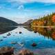 Beautiful Scenic lake view of Jordan Pond at Acadia National Park