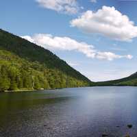 Bubble Pond Landscape with clouds in the sky