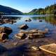 Landscape and scenic of mountains and lake at Acadia National Park, Maine